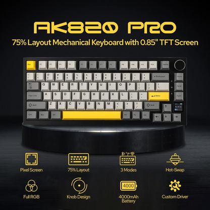 Teclado Mecánico Ajazz Keyboard 820 PRO Inalámbrico.