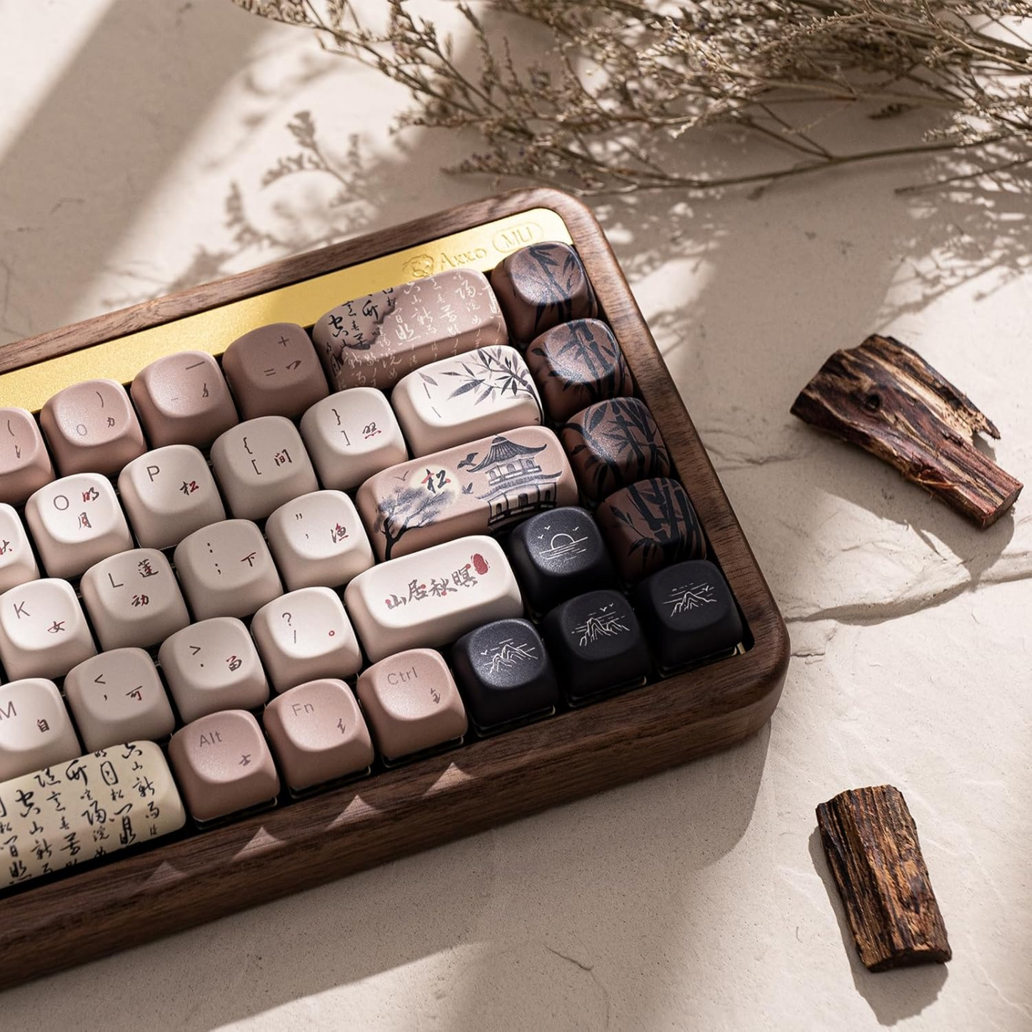 Teclado Mecánico Akko MU01 de Madera Inalámbrico.