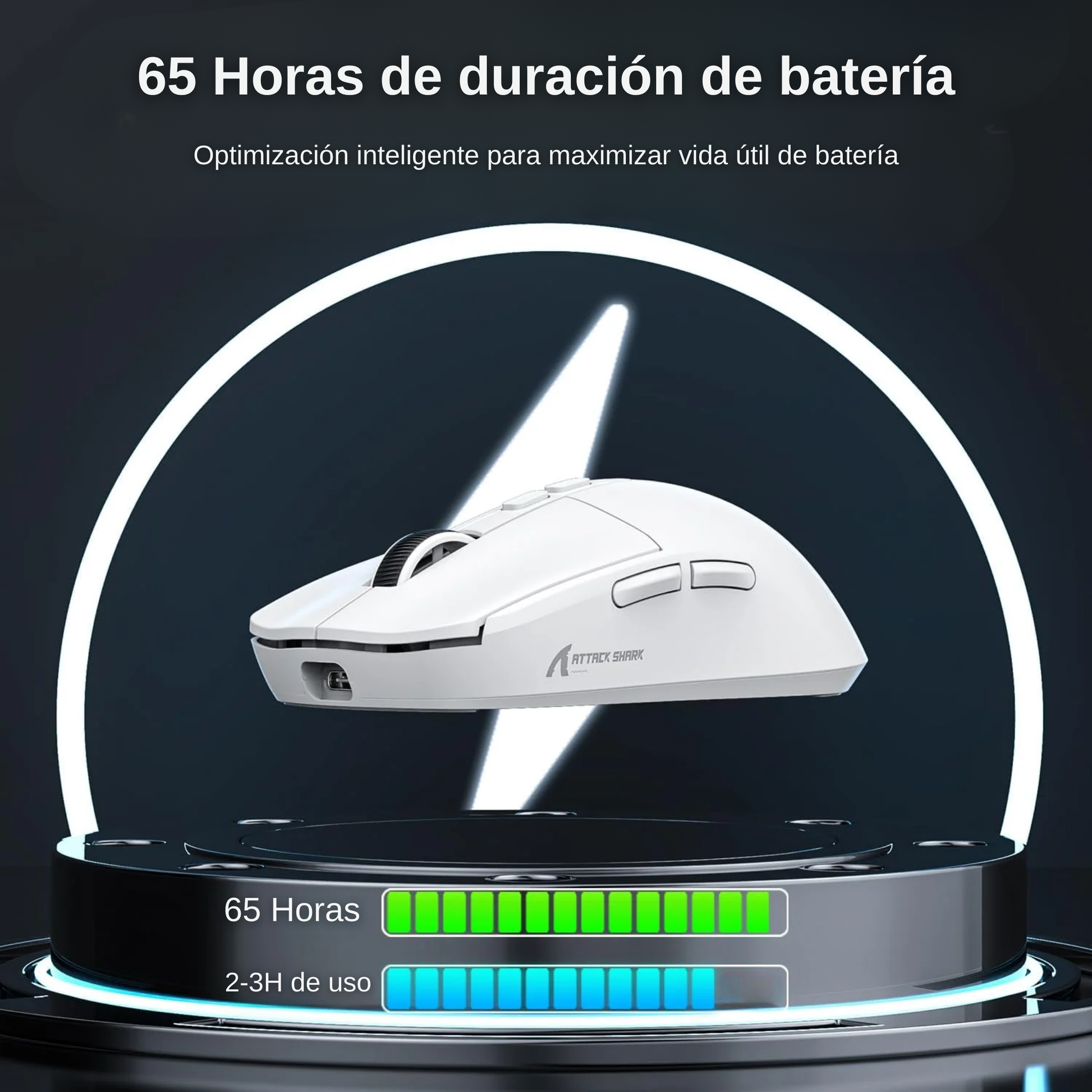 Mouse Gamer Attack Shark X6 Blanco