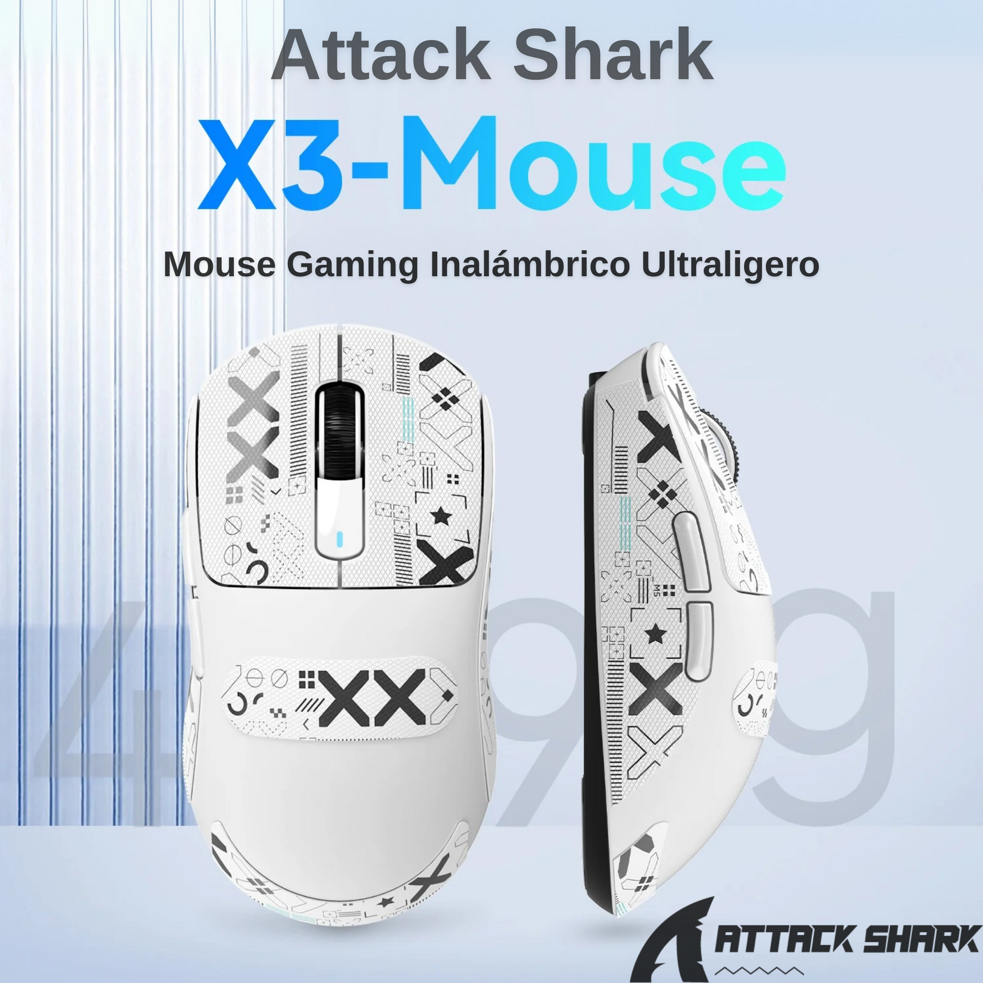 Mouse Gamer Attack Shark Superlight X3 Pro Inalámbrico 4K/8K.