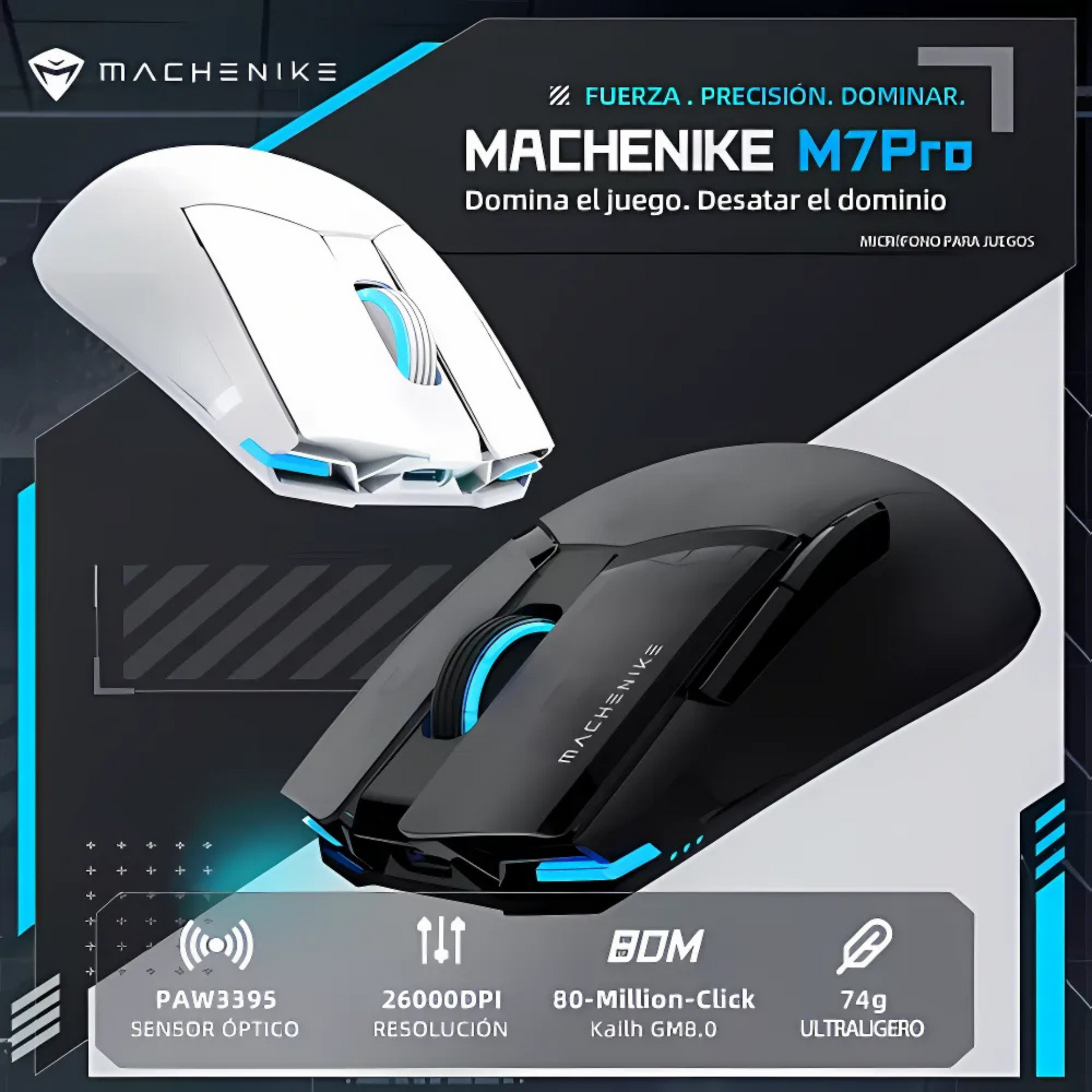 Mouse Gamer Machenike M7 Pro Inalámbrico.