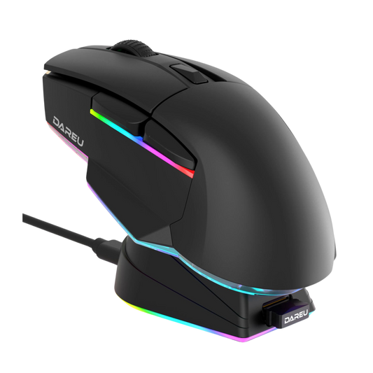 Mouse Gamer Dareu A955 con Base de Carga.